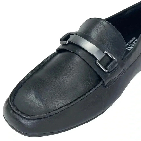 Alfani Egan Black Faux Leather Mens Bit Loafers Size 8M - Picture 6 of 10